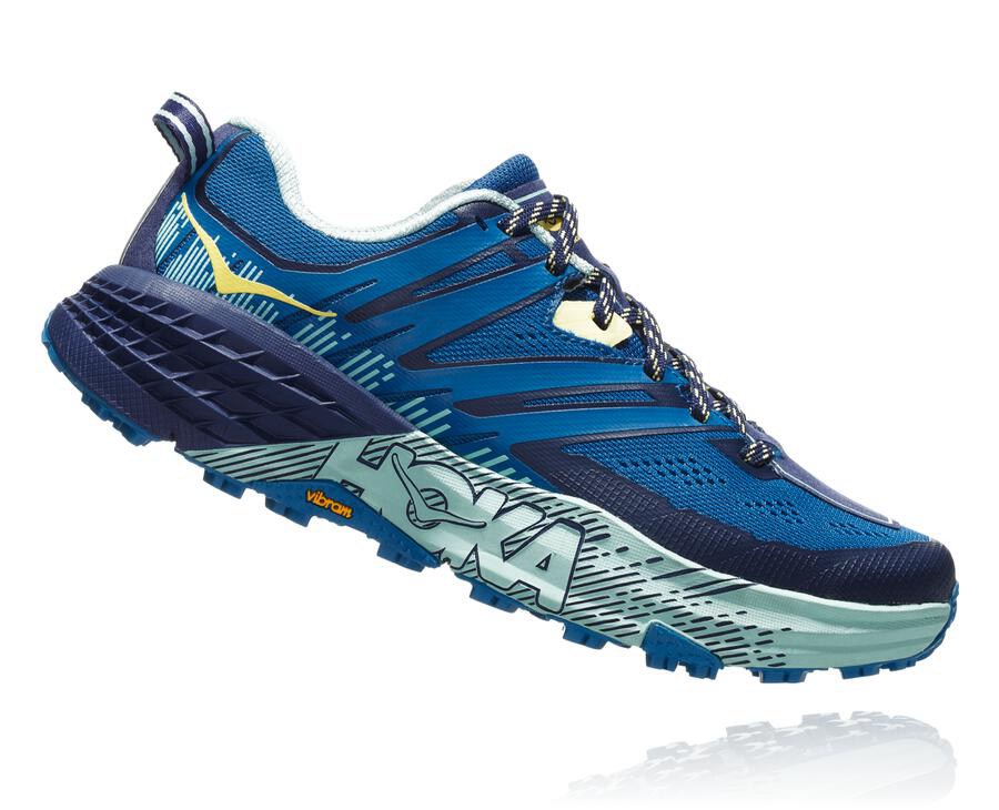 Hoka One One Womens Trail Shoes - Speedgoat 3 - Blue - VJNX06592